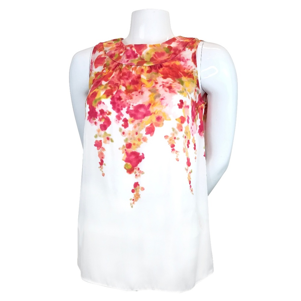 Jones New York Floral Sleeveless Dressy Blouse 4P